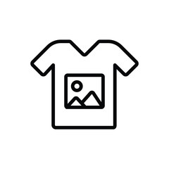 Black line icon for custom printing