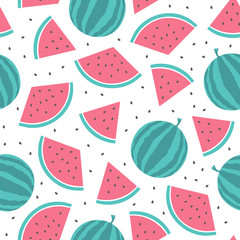 vector seamless pattern with watermelon