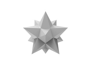 Obraz premium 3D rendering of a star figure isolated on white background