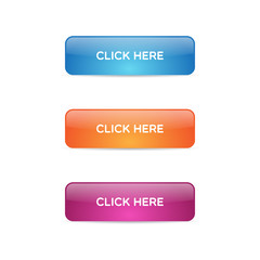 Glossy Click Here Buttons Vector