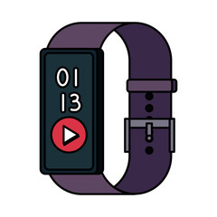 smartwatch with media player button
