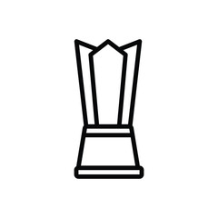 Black line icon for prize cup