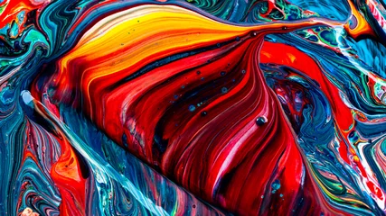 Kunst des abstrakten Hintergrundes der Acrylfarbe © khamkula