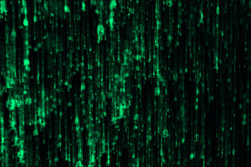 Data rain with light