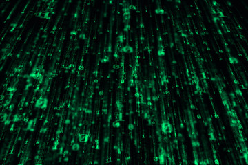 Data rain with light