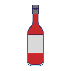 wine bottle icon cartoon isolated