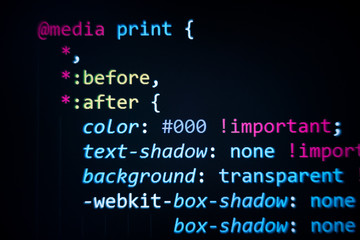 Obraz premium Source code on screen