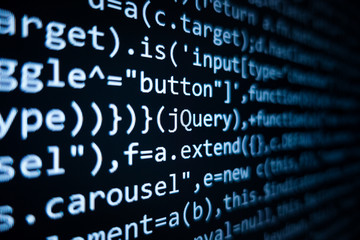 Obraz premium Source code on screen