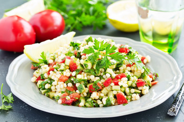 Taboulet salad with bulgur. Eastern cuisine.
