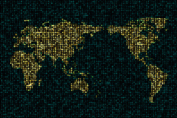 Digital backgrounds with the world map