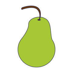 delicious pear icon cartoon isolated