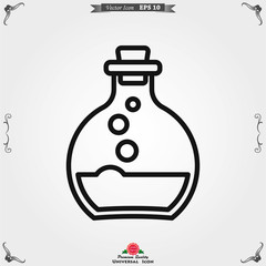 Aromatherapy icon, accessory for aromatherapy. Concept illustration for web site
