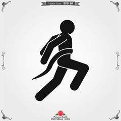 Athlete icon isolated on background vector illustration