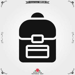 Obraz premium Backpack solid icon. Luggage symbol design, designed for web and app. Eps 10