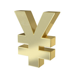 Obraz premium Gold symbol isolated on white background