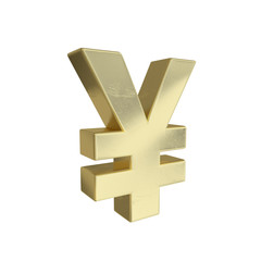 Obraz premium Gold symbol isolated on white background