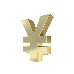 Obraz premium Gold symbol isolated on white background