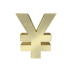 Gold symbol isolated on white background
