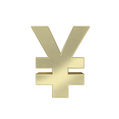 Gold symbol isolated on white background