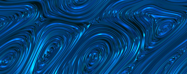 Wavy liquid blue background