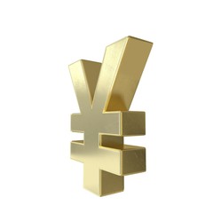 Fototapeta premium Gold symbol isolated on white background