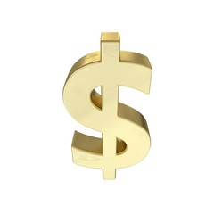 Gold symbol isolated on white background