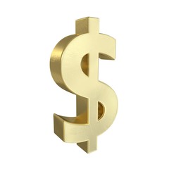 Obraz premium Gold symbol isolated on white background