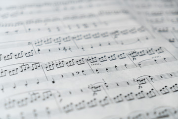 Music score in black and white