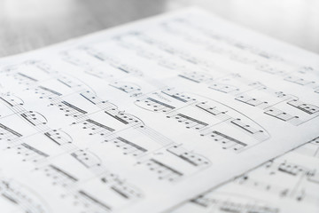 Fototapeta premium Music score in black and white