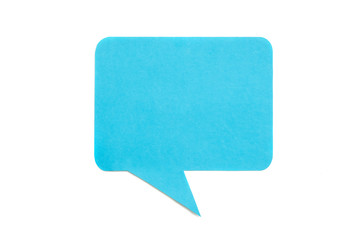 Communication concept. Blue chat icon mockup isolated on white background. Copy space.