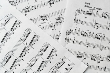 Obraz premium Music score in black and white