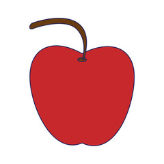 delicious apple icon cartoon isolated