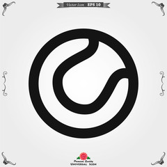 Sport ball icon. Flat vector illustration isolated on background