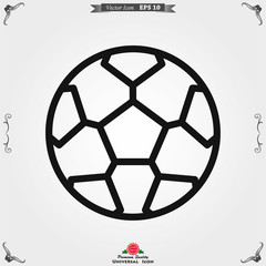 Obraz premium Sport ball icon. Flat vector illustration isolated on background