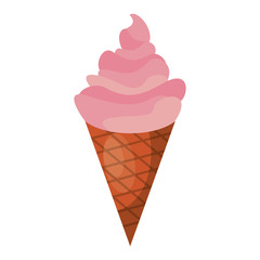 ice cream icon cartoon isolated