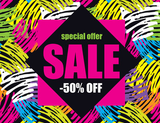 Sale banner special offer - creative background