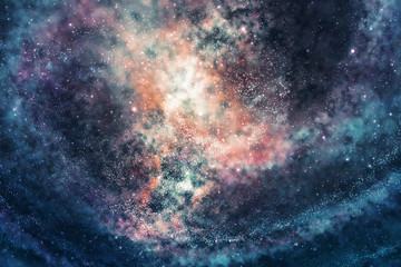 Plakat Cosmic universe star cloud and galaxy