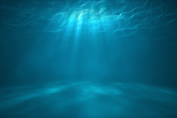 Underwater scene with light