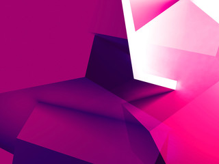Abstract purple low polygonal 3 d