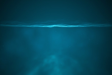 Underwater scene with light