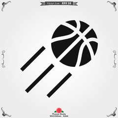 Basketball icon vector in trendy flat style isolated on background