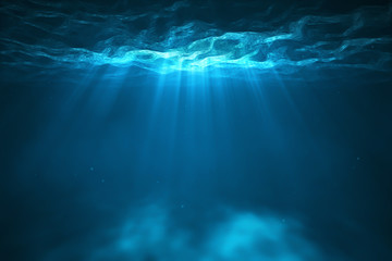 Underwater scene with light