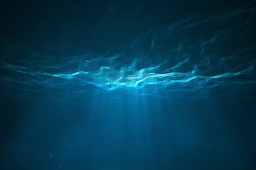 Underwater scene with light