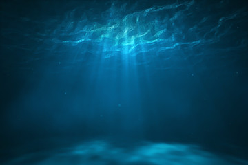 Underwater scene with light