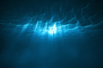 Underwater scene with light