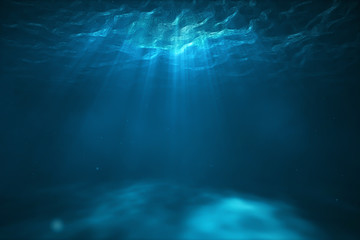 Underwater scene with light