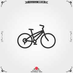 Fototapeta premium Bicycle icon. Vector element illustration on background.