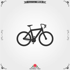 Fototapeta premium Bicycle icon. Vector element illustration on background.