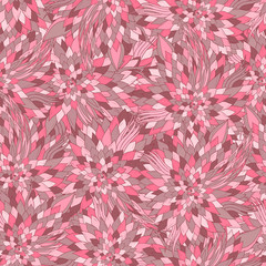 Seamless floral background with abstract patterns of peonies