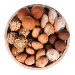 Baking carved on a white background